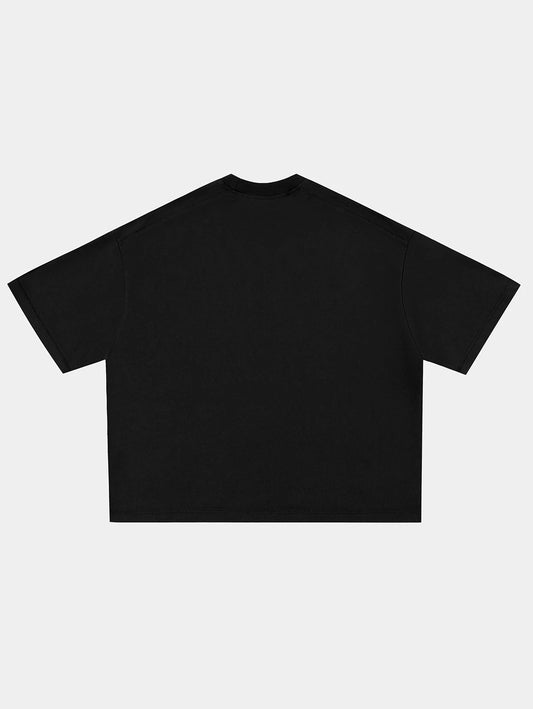 Cropped Black Tee