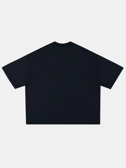 Cropped Navy Blue Tee