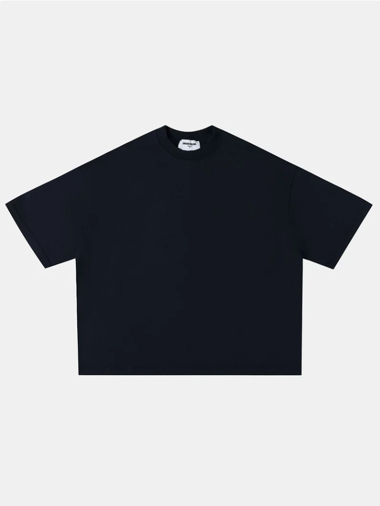 Cropped Navy Blue Tee