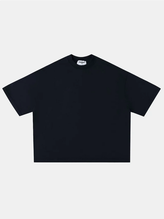 Cropped Navy Blue Tee