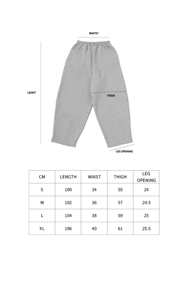 LOOSE FIT 'FLOWER GRAY' PANTS
